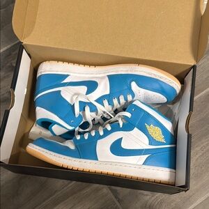 Nike Air Jordan 1 Retro High OG Blue White Sneakers Men’s Size 11